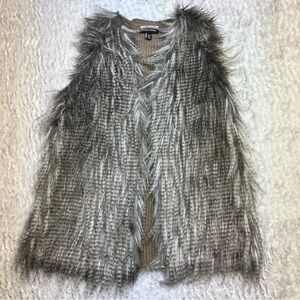 Allison Brittney faux fur vest size medium